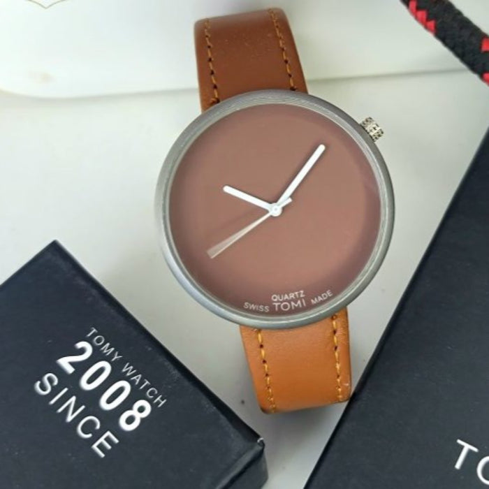 Tomi Stylish Watch For Boys And Girls Leather Strap