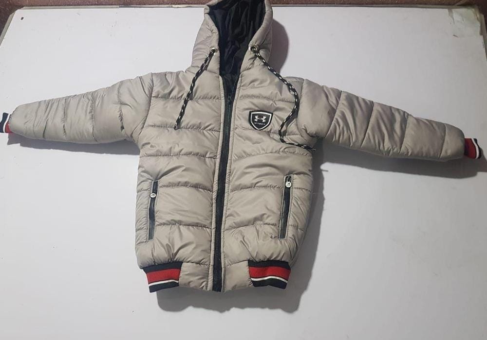 1 pc Boy's Stiched Polyster Quitted Plain Puffer Jacket