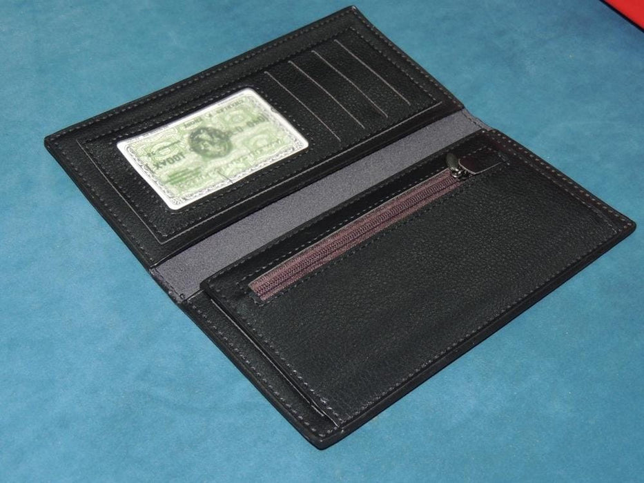 Men's Leather Plain Bi-Fold Wallet