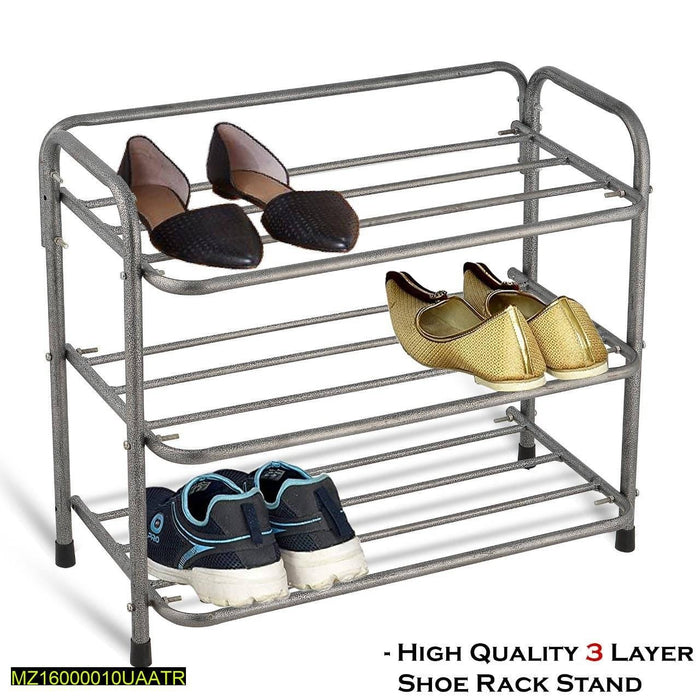 Iron Shoe Stand Rack Stand 3 Layer ( Foldable)