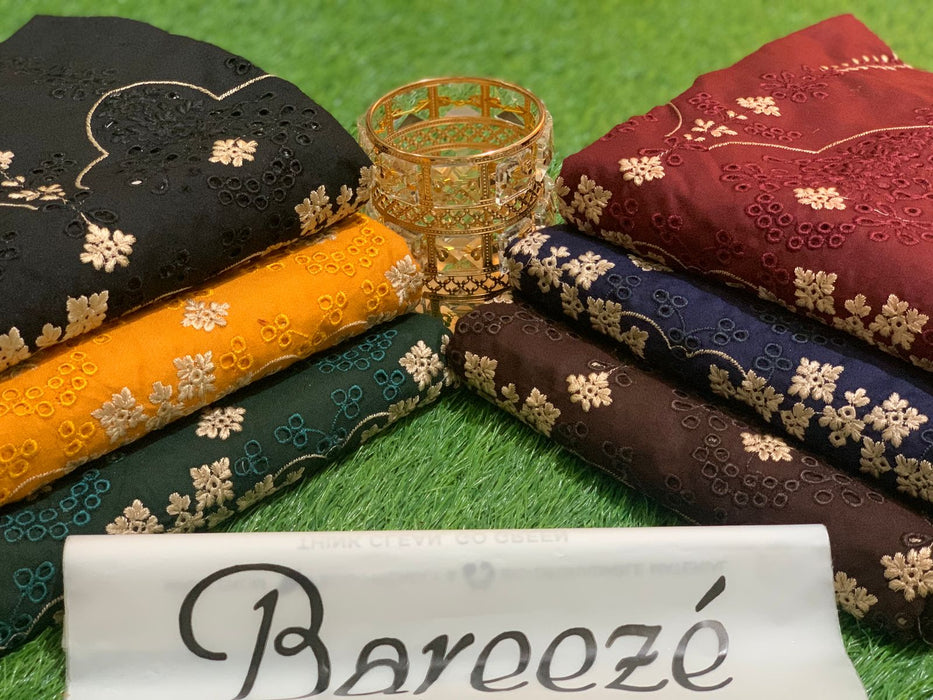 Bareeza 3pc Full Heavy Boring Embroidery Collection