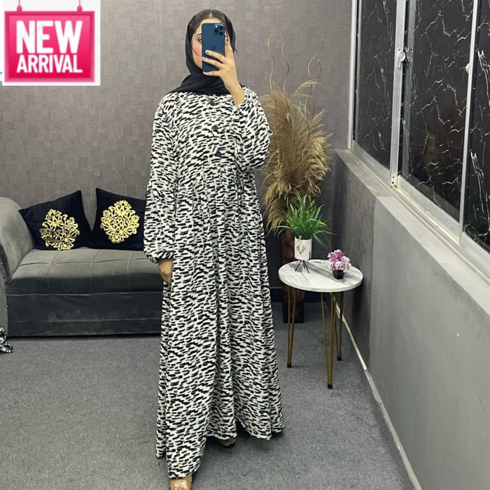 Neelam Printed Abaya