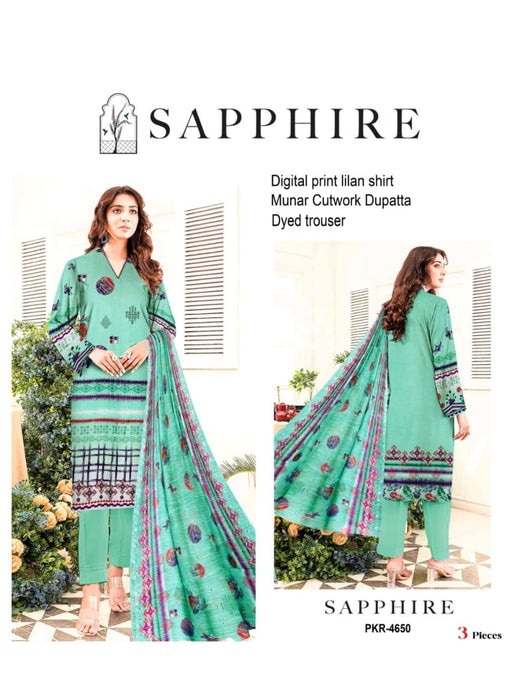 SAPPHIRE DIGITAL PRINT LINEN VOLUME