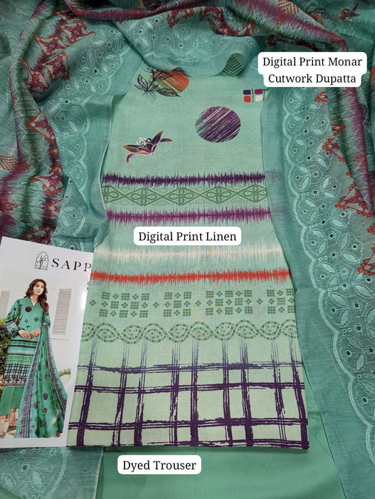 SAPPHIRE DIGITAL PRINT LINEN VOLUME