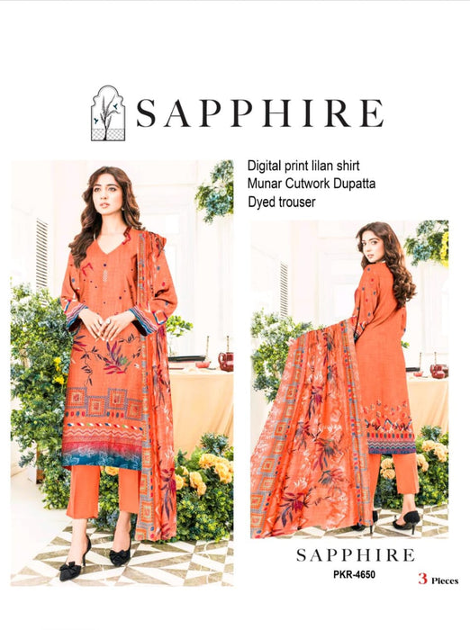 SAPPHIRE DIGITAL PRINT LINEN VOLUME