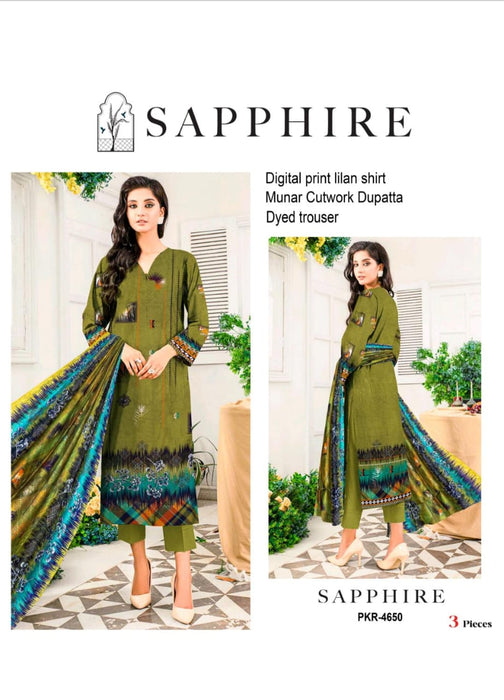 SAPPHIRE DIGITAL PRINT LINEN VOLUME