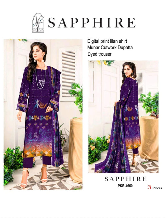 SAPPHIRE DIGITAL PRINT LINEN VOLUME