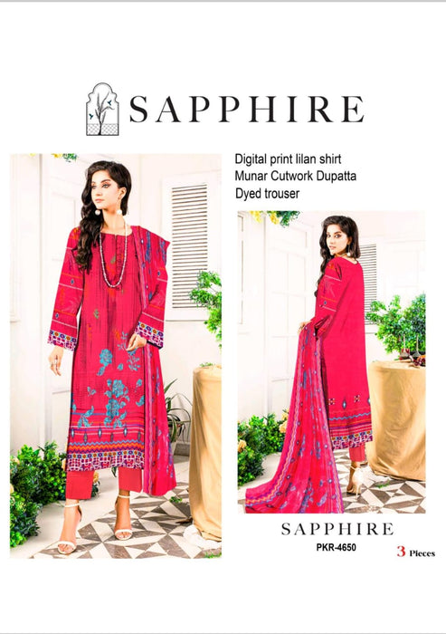 SAPPHIRE DIGITAL PRINT LINEN VOLUME