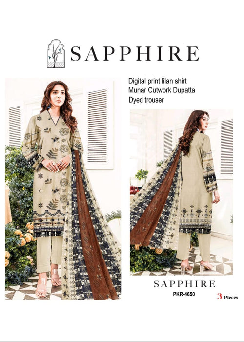 SAPPHIRE DIGITAL PRINT LINEN VOLUME