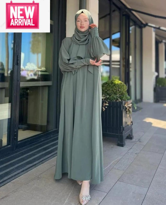 Olive abaya With Stoller