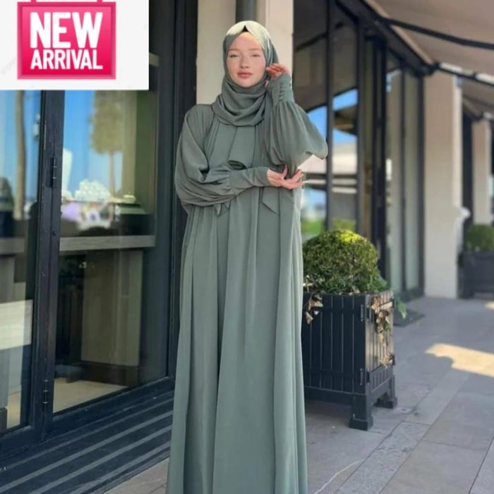 Olive abaya With Stoller