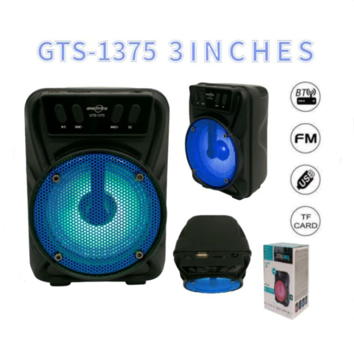 GTS-1375 3 Inches Wireless Portable Bluetooth Speaker With Best Quality Bass