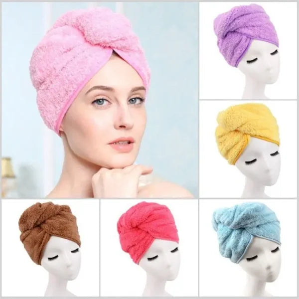 Dry Hair Cap Super Absorbent Quick-drying Shower Towel (random Color)