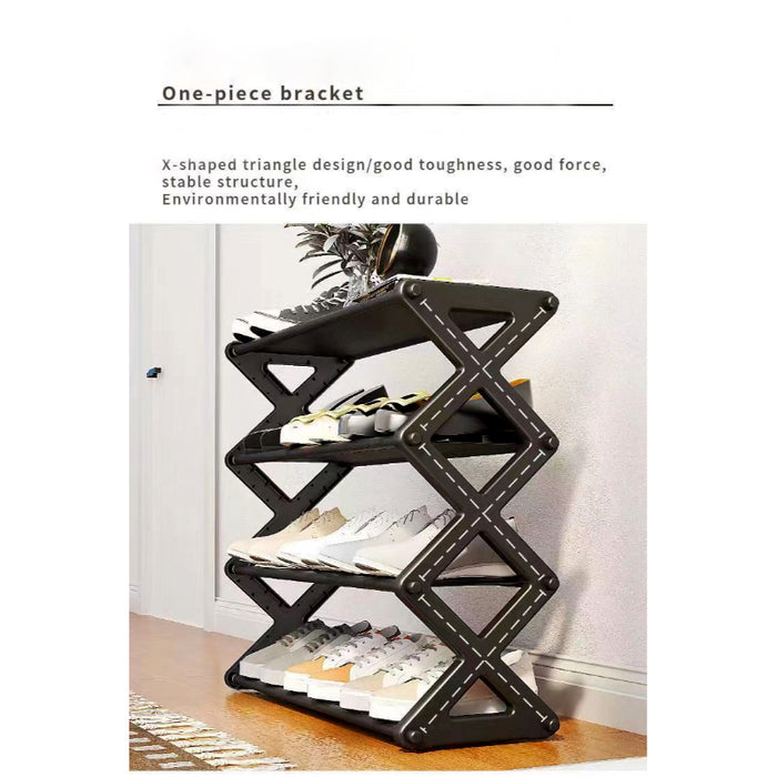 4 Layers X-Type Foldable Fashion Shoe Organizer Stand