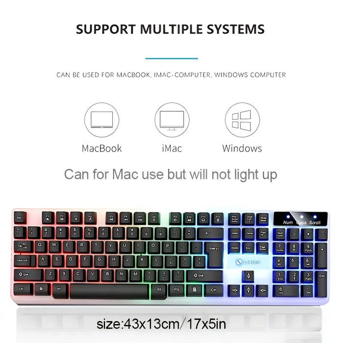 TX35 Limeide RGB Suspension Backlit Lightweight Luminous Wired Gaming Keyboard