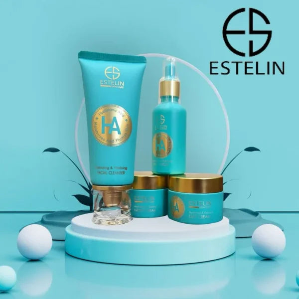 Estelin Hyaluronic Acid Hydrating & Vitalizing Skin Care Set – 4 Pcs Set