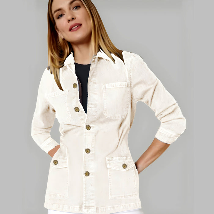 Fashionable Denim Short Coat For Women Classy Winter Wear