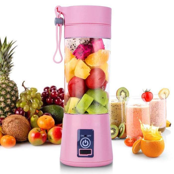 6 Blades USB Charger Portable Juice Blender Mixer Fruit Electric Smoothie Maker