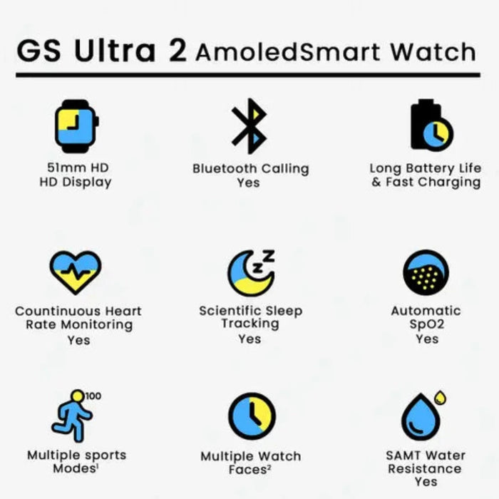 GS Ultra 2 Amoled Smart Watch