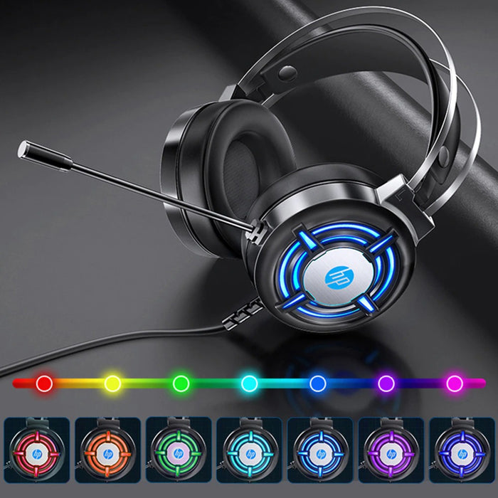 Gaming 7.1 Surround Stereo Headset Laptop Colorful Light Headphones With Mic 3.5mm USB