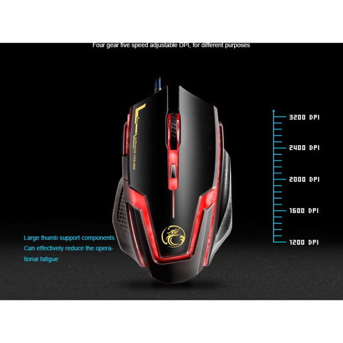 A9 USB1.8M Professional Gaming Optical Wired Mouse Suitable For PC And Laptop LOL Dota Gamers