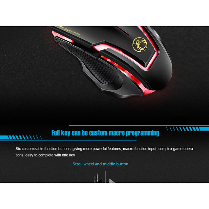 A9 USB1.8M Professional Gaming Optical Wired Mouse Suitable For PC And Laptop LOL Dota Gamers