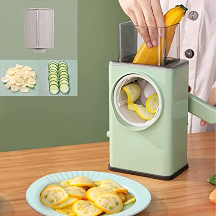 3 In 1 Manual Vegetable Slicer Rotary Cheese Grater Shredder Potato