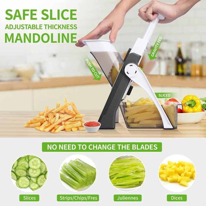 Mandoline Vegetable Cutter Chopper Adjustable Multi-