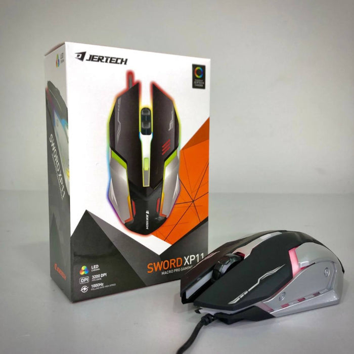 JERTECH Sword XP11 RGB LED Macro Pro 3200DPI Gaming Mouse