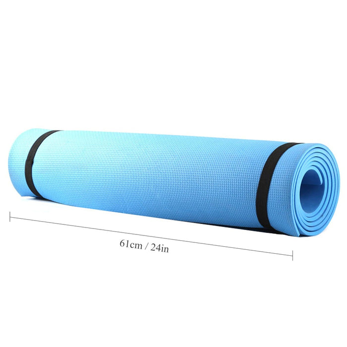 68 X 24 Inches Yoga Mat Fitness Pad 6mm Thick EVA Foam Non-Slip Exercise Fitness Mat