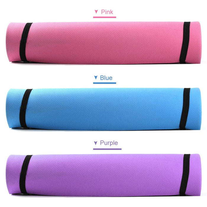 68 X 24 Inches Yoga Mat Fitness Pad 6mm Thick EVA Foam Non-Slip Exercise Fitness Mat