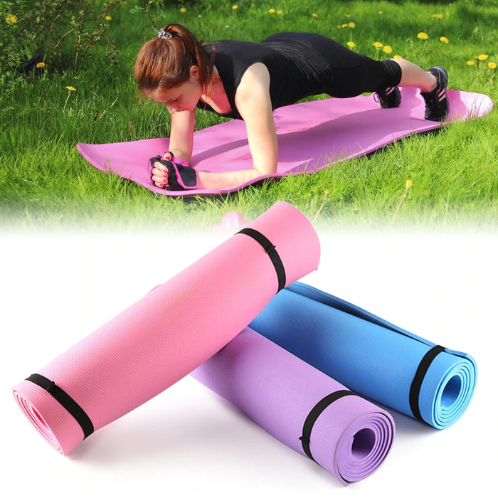 68 X 24 Inches Yoga Mat Fitness Pad 6mm Thick EVA Foam Non-Slip Exercise Fitness Mat