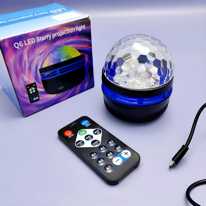 Q6 Mini High-Quality LED Starry Projection Light With Remote Control