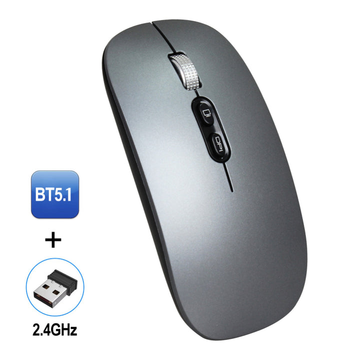 E-1400 Rechargeable 2.4 GHz Wireless Mouse With Silent Clicking