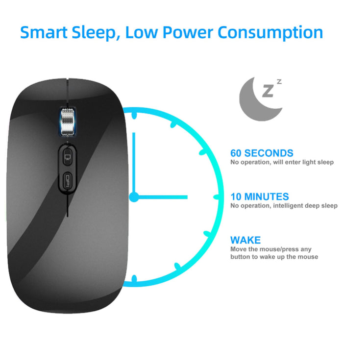 E-1400 Rechargeable 2.4 GHz Wireless Mouse With Silent Clicking