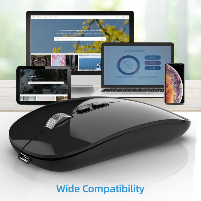 E-1400 Rechargeable 2.4 GHz Wireless Mouse With Silent Clicking