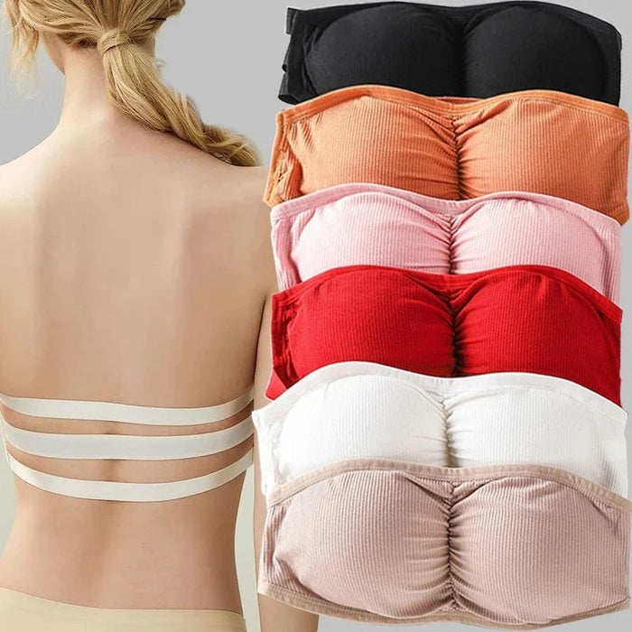 Ladies Soft And Comfortable High-Quality Padded Push-Up Strapless Tube Bralette