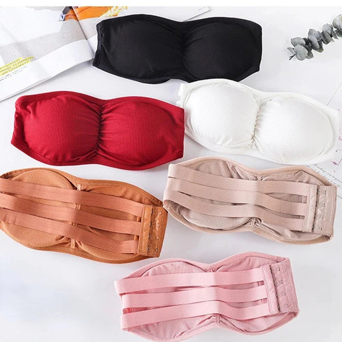 Ladies Soft And Comfortable High-Quality Padded Push-Up Strapless Tube Bralette