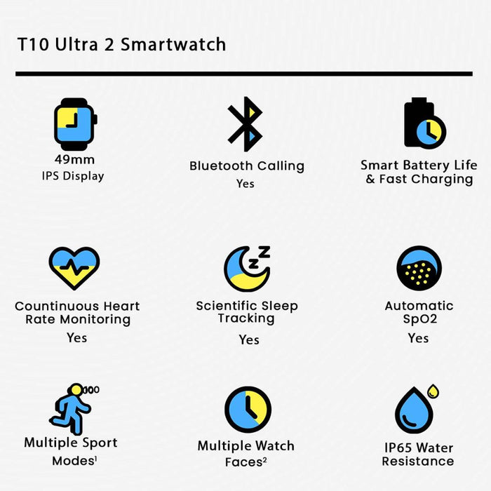 T10 Ultra 2 Smart Watch Random Color