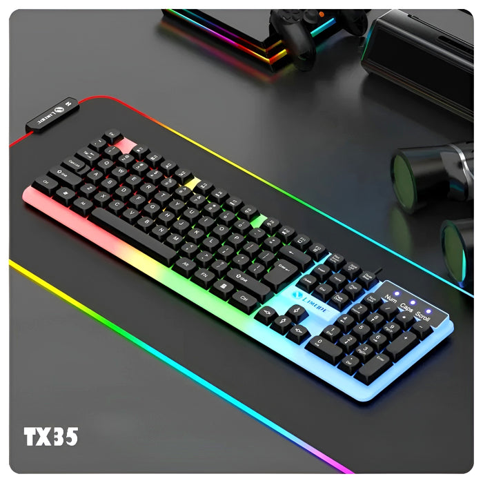 TX35 Limeide RGB Suspension Backlit Lightweight Luminous Wired Gaming Keyboard