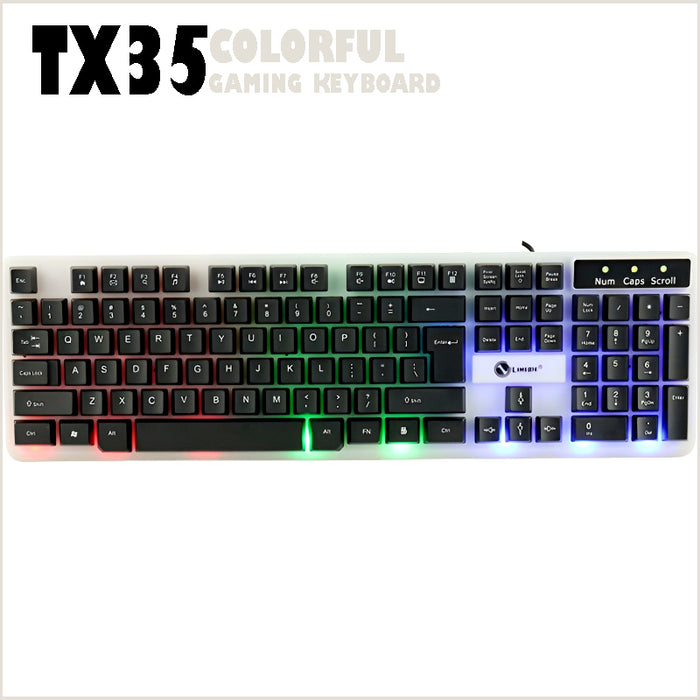 TX35 Limeide RGB Suspension Backlit Lightweight Luminous Wired Gaming Keyboard